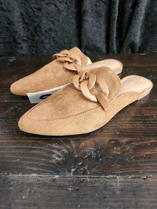 a new day Shoes - A New Day Amber Cognac Suedette Slip-on Mule Flats/Sz.6💥New with Tag💥